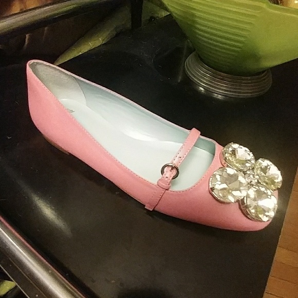 NWT Kate Spade Frances Valentine Crystal Flats - Picture 7 of 8